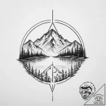 Tattoo sketch a “pause” symbol with a serene… – tattoo sketch (№1754048622_0, 01.08.2025 11:43) — tattoovalue.net