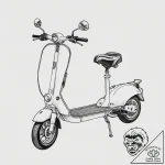 A modern, electric scooter parked on a city s… – tattoo sketch (№1754050475_0, 01.08.2025 12:14) — tattoovalue.net
