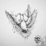 Doves – tattoo sketch (№1754050885_0, 01.08.2025 12:21) — tattoovalue.net