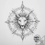 Tattoo sketch a zodiac glyph composed of shat… – tattoo sketch (№1754051696_0, 01.08.2025 12:34) — tattoovalue.net