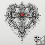 Tattoo sketch a subtle negative space heart i… – tattoo sketch (№1754051898_0, 01.08.2025 12:38) — tattoovalue.net