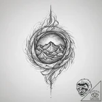 Tattoo sketch a powerful tremor rippling thro… – tattoo sketch (№1754053309_0, 01.08.2025 13:01) — tattoovalue.net