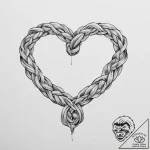 Tattoo sketch a heart with a subtle knot or b… – tattoo sketch (№1754053714_0, 01.08.2025 13:08) — tattoovalue.net