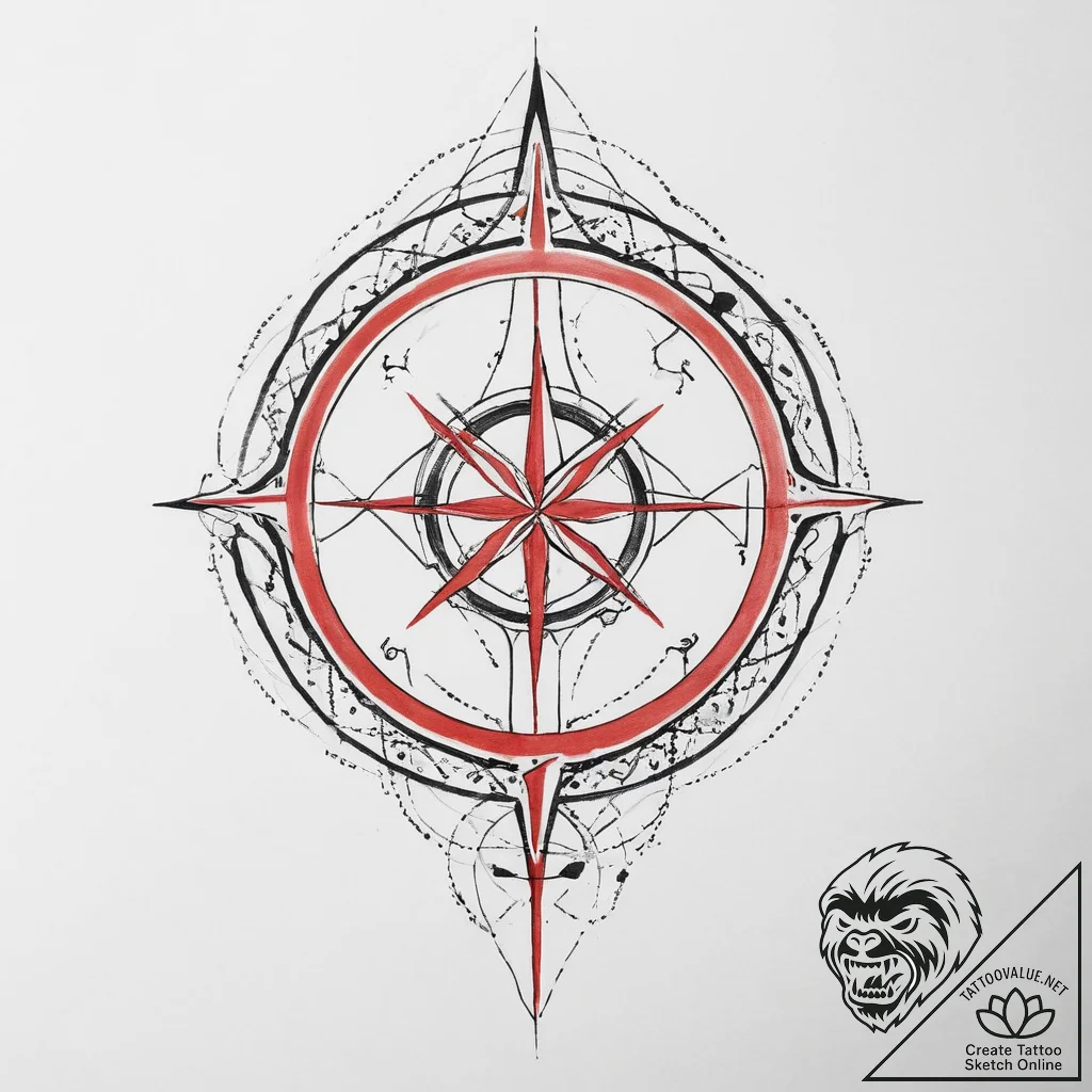 Lilith's sigil, tattoo flash sheet design, on... - tattoo sketch (№1754054318_0, 01.08.2025 13:18) — tattoovalue.net