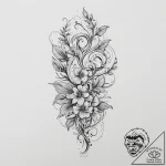 Tattoo design a delicate vine wrapping around… – tattoo sketch (№1754054520_0, 01.08.2025 13:22) — tattoovalue.net