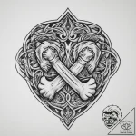 Tattoo sketch two interlocking dog tags formi… – tattoo sketch (№1754054933_0, 01.08.2025 13:28) — tattoovalue.net