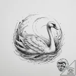 Tattoo sketch a graceful swan, symbolizing pu… – tattoo sketch (№1754057793_0, 01.08.2025 14:16) — tattoovalue.net