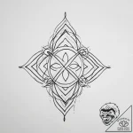Tattoo design a small, abstract symbol of per… – tattoo sketch (№1754060646_0, 01.08.2025 15:04) — tattoovalue.net