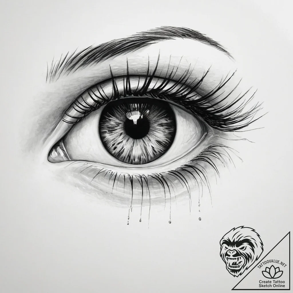 Eye - tattoo sketch (№1754060844_0, 01.08.2025 15:07) — tattoovalue.net