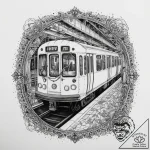 The interior of a subway car during rush hour… – tattoo sketch (№1754061049_0, 01.08.2025 15:10) — tattoovalue.net