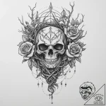 64. tattoo design: a “chernobog” rune intertw… – tattoo sketch (№1754061652_0, 01.08.2025 15:20) — tattoovalue.net