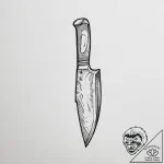 A close-up of a chef’s knife, reflecting the… – tattoo sketch (№1754062053_0, 01.08.2025 15:27) — tattoovalue.net