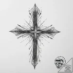 Tattoo design a hand writing a name or initia… – tattoo sketch (№1754063274_0, 01.08.2025 15:47) — tattoovalue.net