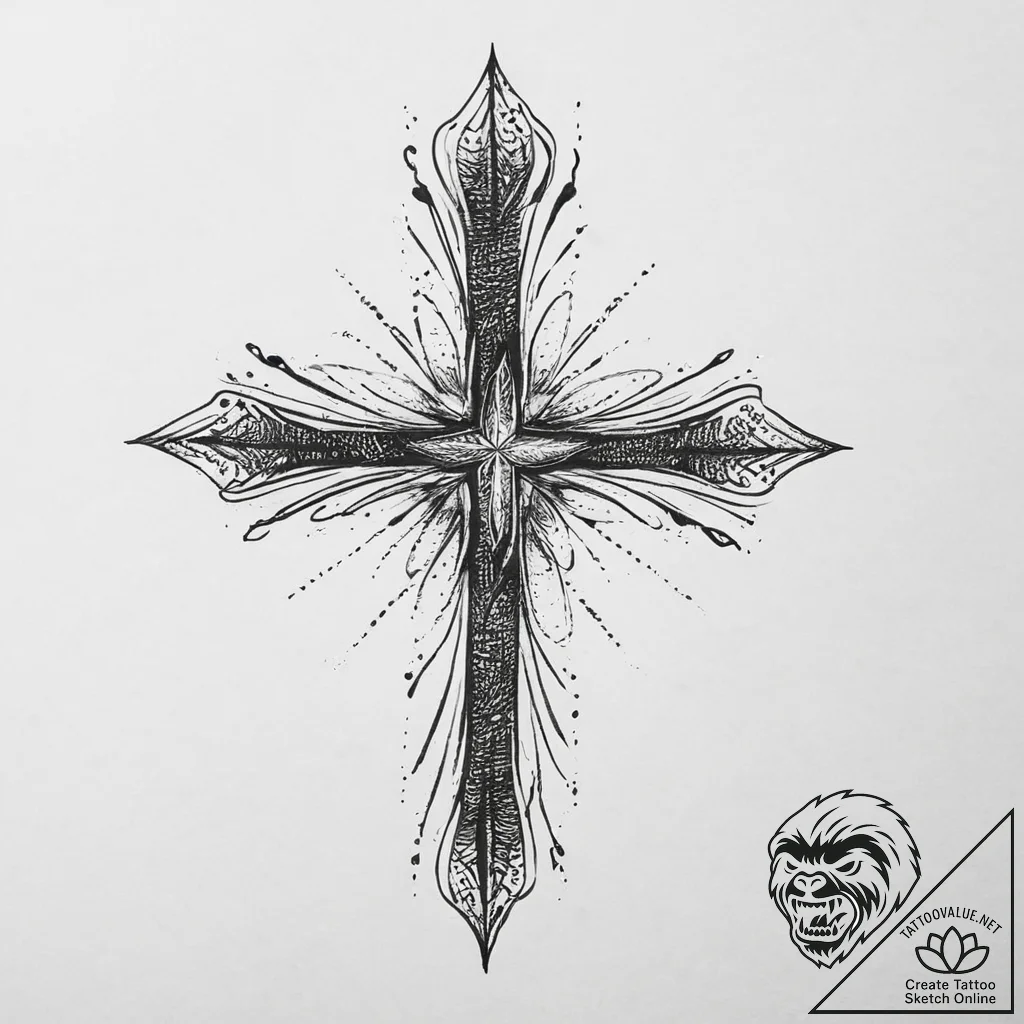 Tattoo design a hand writing a name or initia... - tattoo sketch (№1754063274_0, 01.08.2025 15:47) — tattoovalue.net