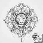 Tattoo design a zodiac animal with subtle alc… – tattoo sketch (№1754063476_0, 01.08.2025 15:51) — tattoovalue.net