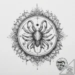 Tattoo design a zodiac flower (e.g., honeysuc… – tattoo sketch (№1754064312_0, 01.08.2025 16:05) — tattoovalue.net