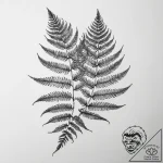 Tattoo sketch a detailed fern leaf, showing i… – tattoo sketch (№1754064530_0, 01.08.2025 16:08) — tattoovalue.net