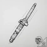 A lightsaber, tattoo sketch design, bold outl… – tattoo sketch (№1754066978_0, 01.08.2025 16:49) — tattoovalue.net