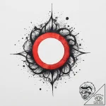 Tattoo design: a solar eclipse motif, with da… – tattoo sketch (№1754067391_0, 01.08.2025 16:56) — tattoovalue.net