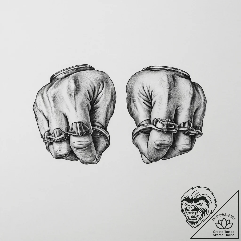 Brass knuckles - tattoo sketch (№1754067599_0, 01.08.2025 16:59) — tattoovalue.net
