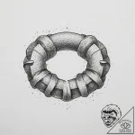 Brass knuckles, tattoo line art, on a clean w… – tattoo sketch (№1754067799_0, 01.08.2025 17:03) — tattoovalue.net
