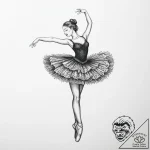 A music box with a dancing ballerina, ink ill… – tattoo sketch (№1754068612_0, 01.08.2025 17:16) — tattoovalue.net