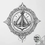 Amulet symbol, artistic tattoo sketch, on a c… – tattoo sketch (№1754069222_0, 01.08.2025 17:27) — tattoovalue.net