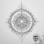 Tattoo design: geometric tattoo of dazhbog’s… – tattoo sketch (№1754069831_0, 01.08.2025 17:37) — tattoovalue.net