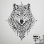 Tattoo design: a wolf and a bear, sacred anim… – tattoo sketch (№1754071675_0, 01.08.2025 18:07) — tattoovalue.net
