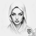 Tattoo sketch a veiled woman’s face, with onl… – tattoo sketch (№1754072079_0, 01.08.2025 18:14) — tattoovalue.net