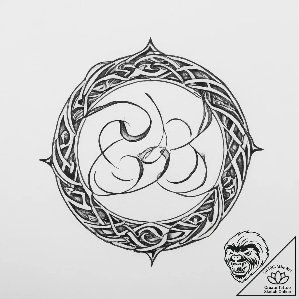 Triskelion - tattoo sketch (№1754073299_0, 01.08.2025 18:34) — tattoovalue.net