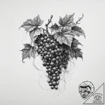 A vineyard in napa valley during the autumn h… – tattoo sketch (№1754074716_0, 01.08.2025 18:58) — tattoovalue.net