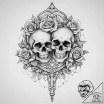 Tattoo design a small, intricate keyhole on o… – tattoo sketch (№1754075753_0, 01.08.2025 19:15) — tattoovalue.net
