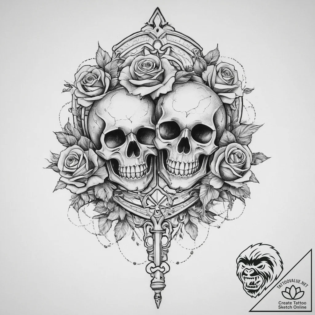 Tattoo design a small, intricate keyhole on o... - tattoo sketch (№1754075753_0, 01.08.2025 19:15) — tattoovalue.net