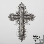 A perfectly made hotel bed with crisp white l… – tattoo sketch (№1754077361_0, 01.08.2025 19:42) — tattoovalue.net