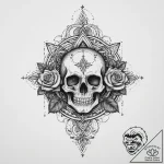 Tattoo design a magical grimoire with a glowi… – tattoo sketch (№1754077563_0, 01.08.2025 19:46) — tattoovalue.net