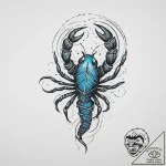 Tattoo design a scorpio symbol composed of da… – tattoo sketch (№1754077765_0, 01.08.2025 19:49) — tattoovalue.net