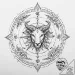 Tattoo sketch a zodiac glyph drawn in a uniqu… – tattoo sketch (№1754078575_0, 01.08.2025 20:02) — tattoovalue.net