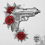 Tattoo sketch a futuristic ray gun with a sle… – tattoo sketch (№1754080198_0, 01.08.2025 20:29) — tattoovalue.net