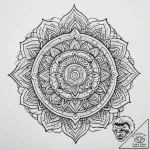 Mandala, artistic tattoo sketch, black outlin… – tattoo sketch (№1754080802_0, 01.08.2025 20:40) — tattoovalue.net