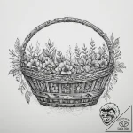 A close-up of a woven basket’s texture., tatt… – tattoo sketch (№1754082799_0, 01.08.2025 21:13) — tattoovalue.net