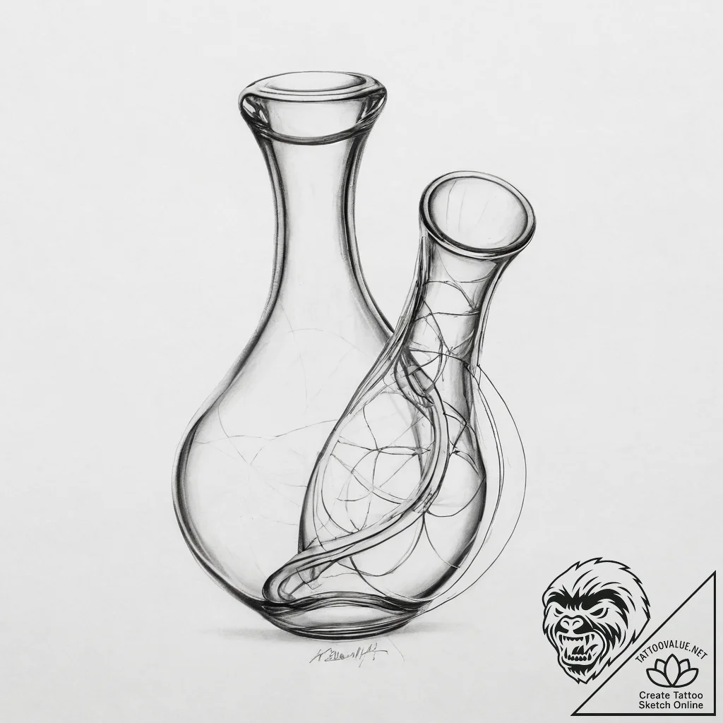 Klein bottle - tattoo sketch (№1754083598_0, 01.08.2025 21:26) — tattoovalue.net
