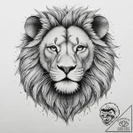 Tattoo sketch a leo lion, its mane depicted w… – tattoo sketch (№1754084408_0, 01.08.2025 21:40) — tattoovalue.net