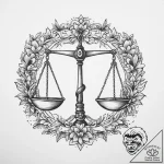 Tattoo sketch libra’s scales tipping wildly w… – tattoo sketch (№1754085021_0, 01.08.2025 21:50) — tattoovalue.net