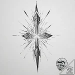 Tattoo design a stylized arrow pointing forwa… – tattoo sketch (№1754085626_0, 01.08.2025 22:00) — tattoovalue.net