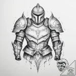 Tattoo sketch an abstract “armor” made of lig… – tattoo sketch (№1754085827_0, 01.08.2025 22:03) — tattoovalue.net