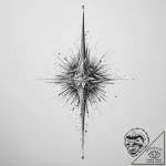 Tattoo design a tiny, sparkling comet., tatto… – tattoo sketch (№1754086415_0, 01.08.2025 22:13) — tattoovalue.net