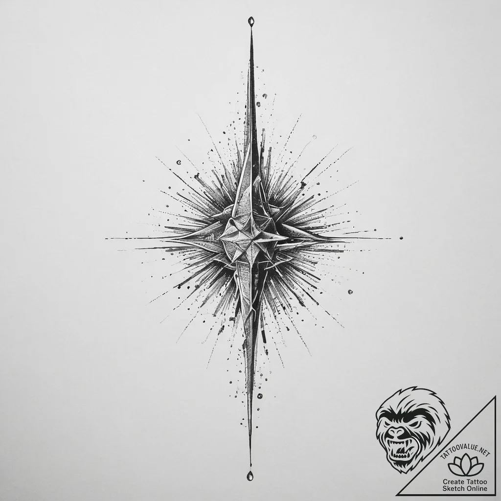 Tattoo design a tiny, sparkling comet., tatto... - tattoo sketch (№1754086415_0, 01.08.2025 22:13) — tattoovalue.net