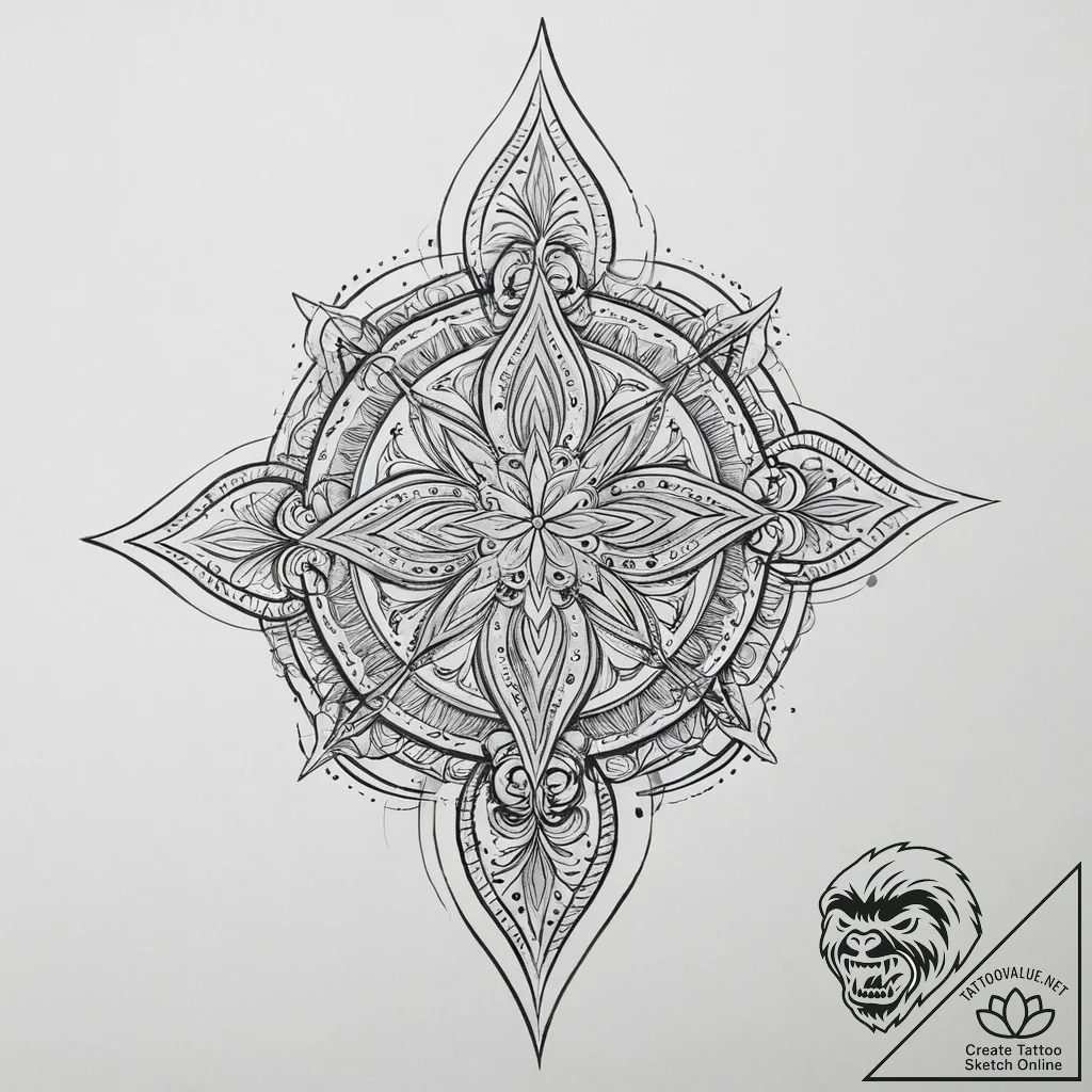 Tattoo sketch a character sheet with a single... - tattoo sketch (№1754087631_0, 01.08.2025 22:33) — tattoovalue.net