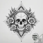 Tattoo sketch a “level up” icon with abstract… – tattoo sketch (№1754089251_0, 01.08.2025 23:00) — tattoovalue.net